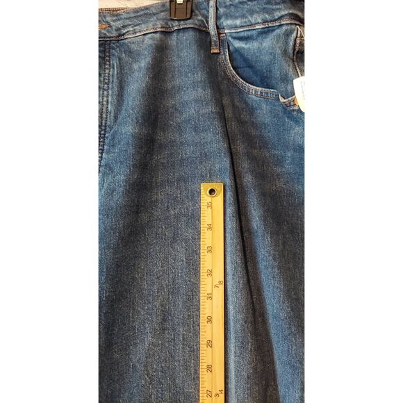 Old Navy Kicker Women Plus 28 Button Fly Jean Blue Boot Cut Extra High Rise NWT - Picture 4 of 9